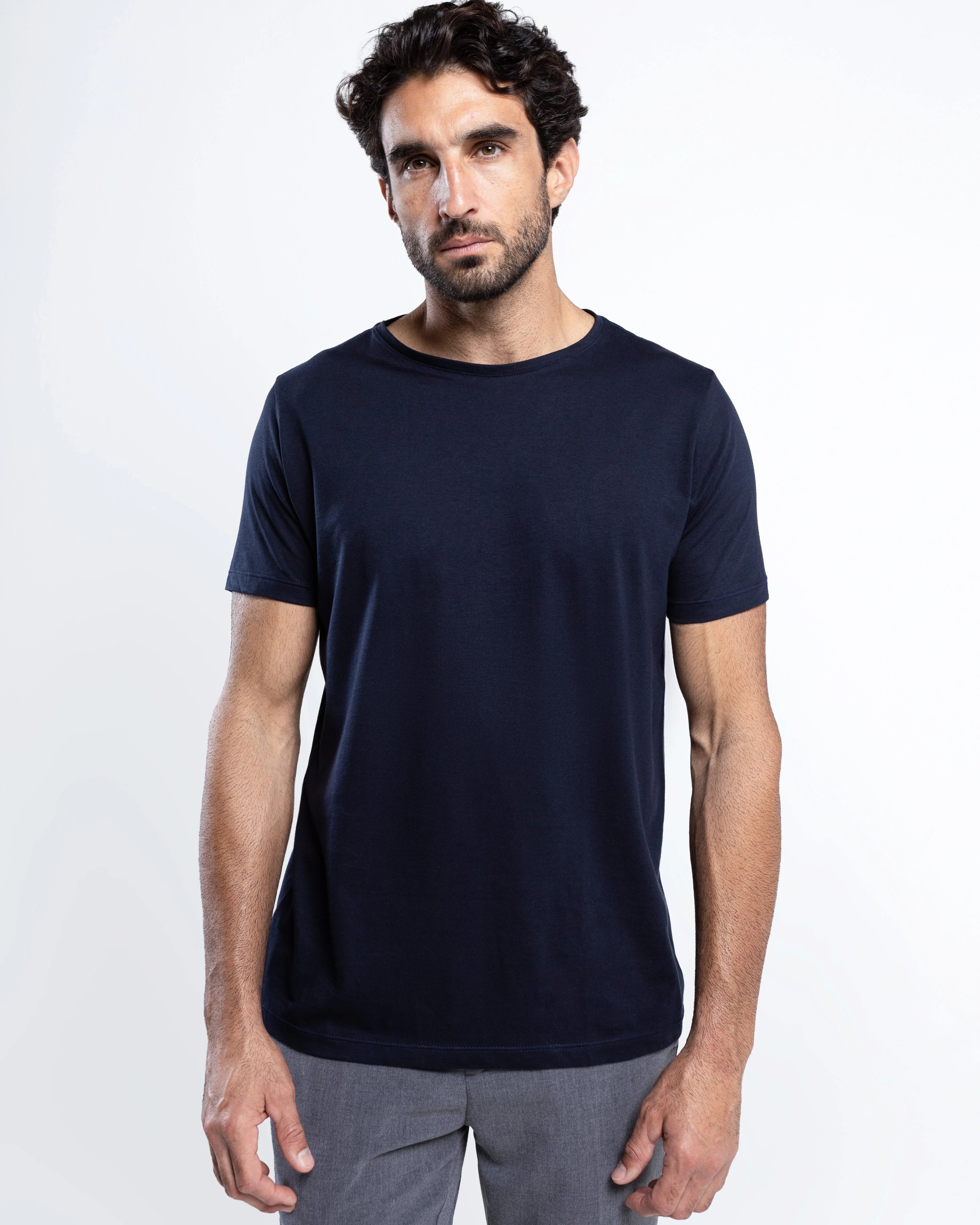 Camiseta Pima Premium - Azul Marinho