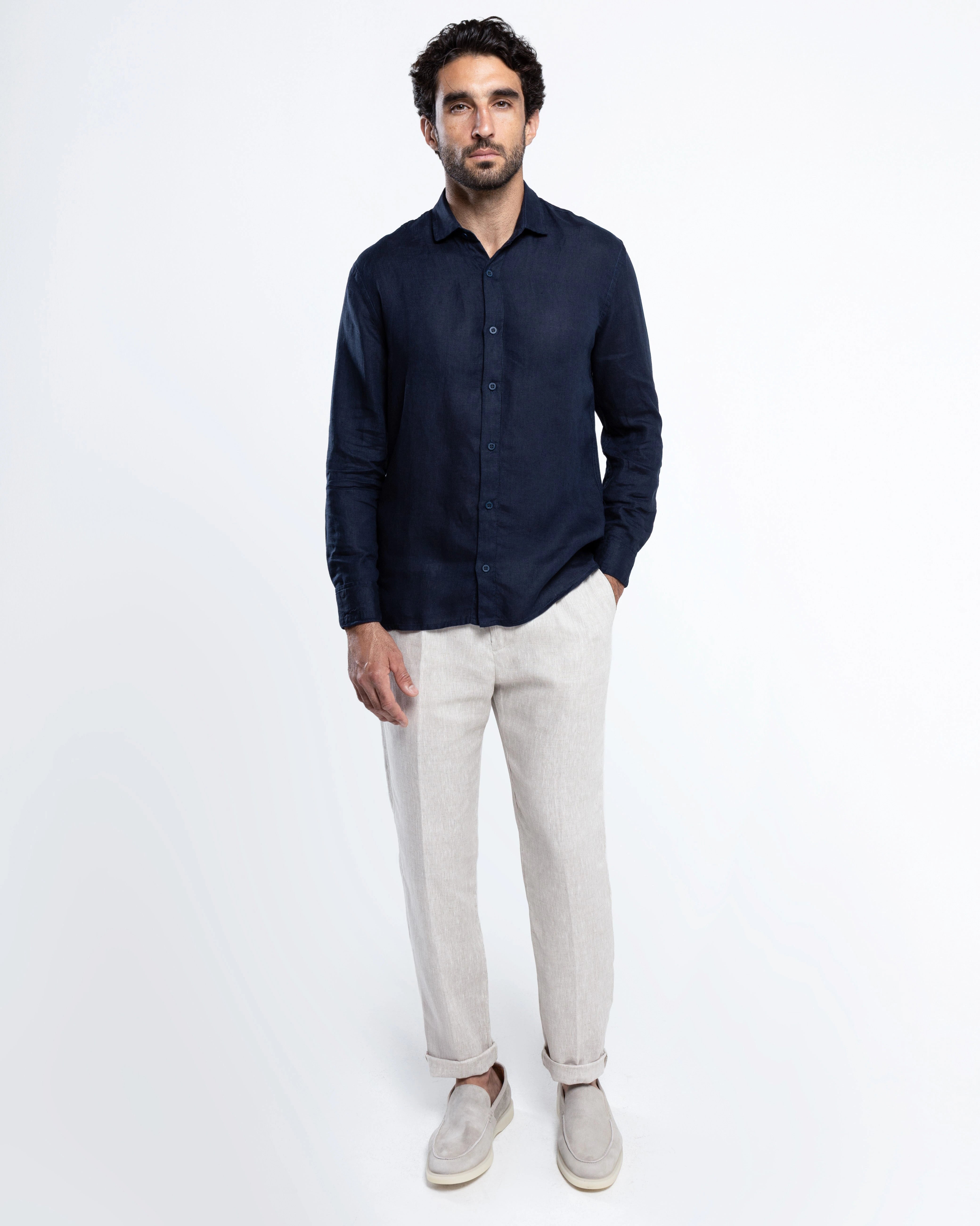 Camisa Linho Italiano Greece