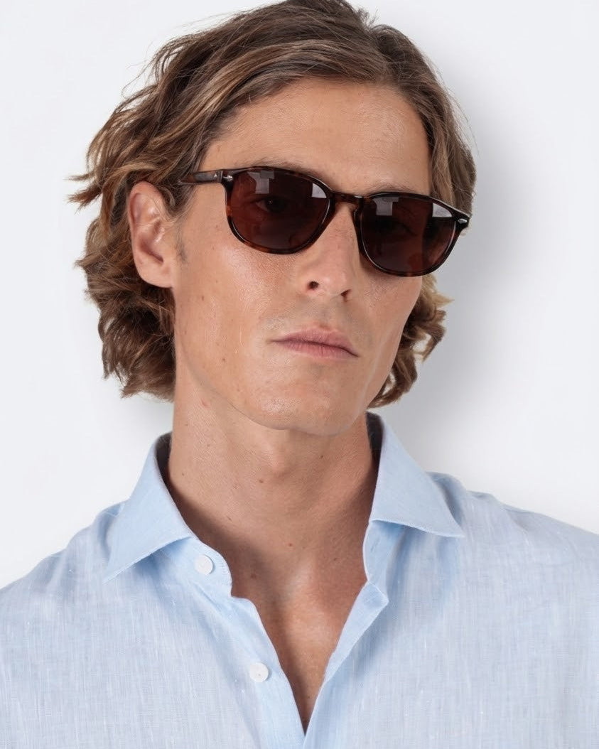 Camisa em Linho Belga Spread Collar · Flandres