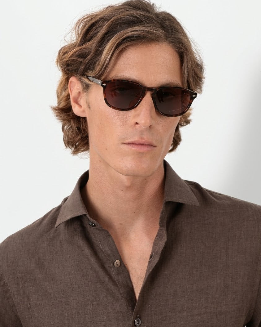 Camisa em Linho Belga Spread Collar · Flandres