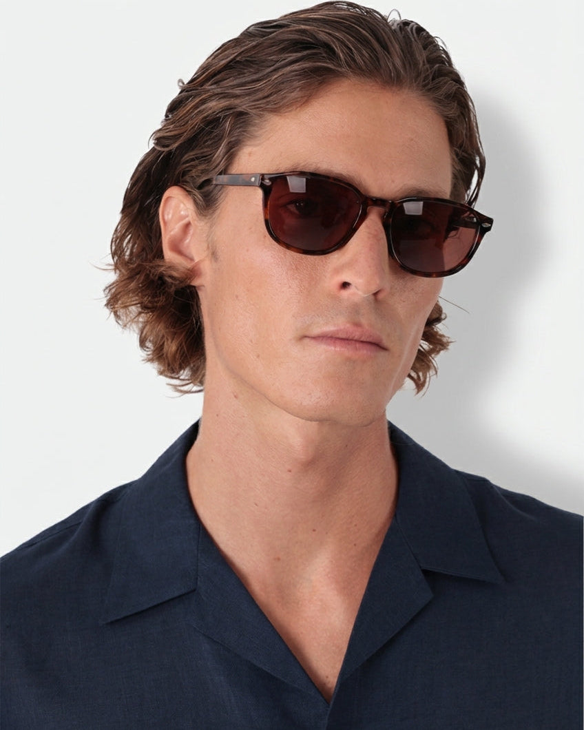 Camisa em Linho Belga Cuban Collar · Flandres