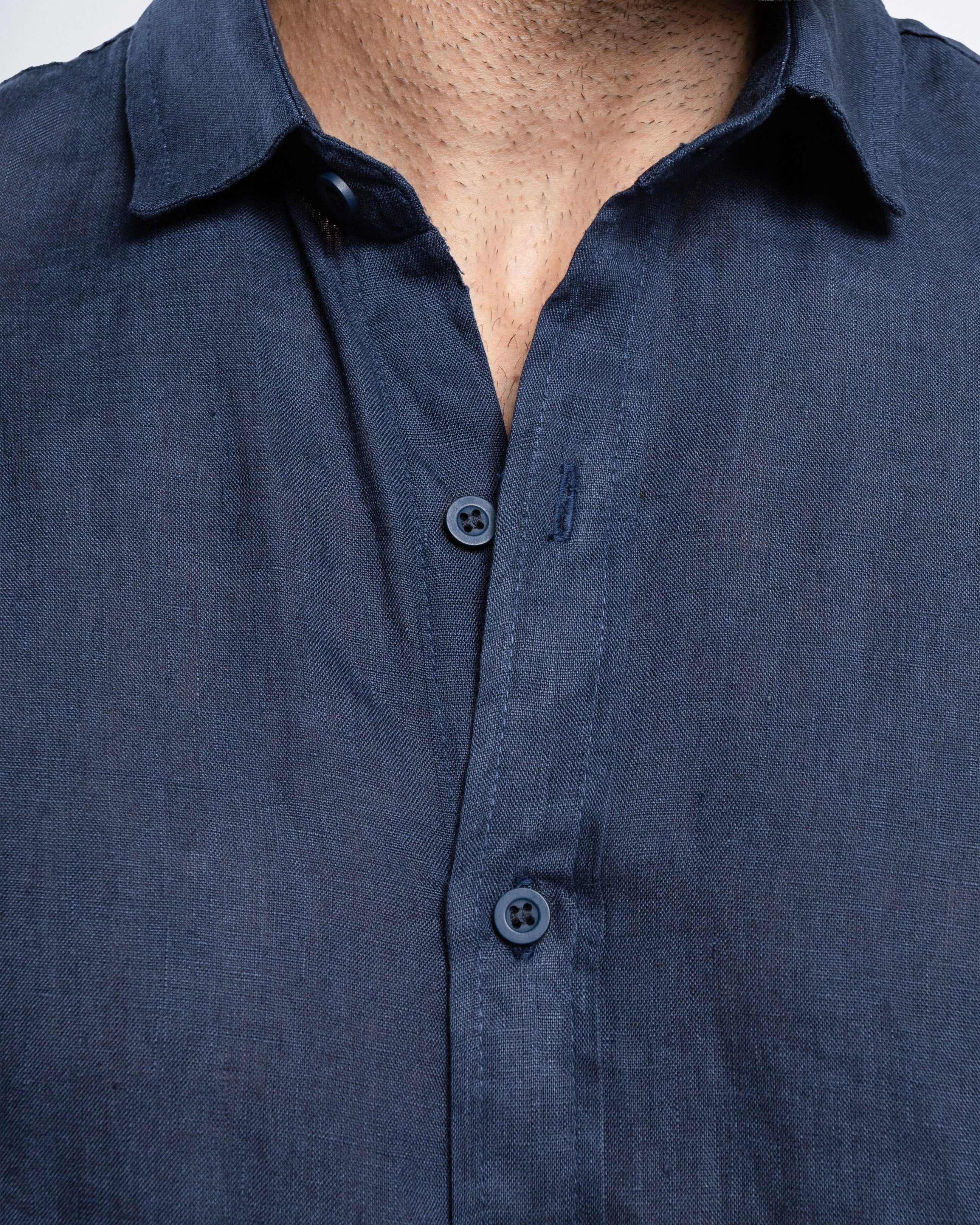 Camisa Linho Italiano Greece Manga Curta