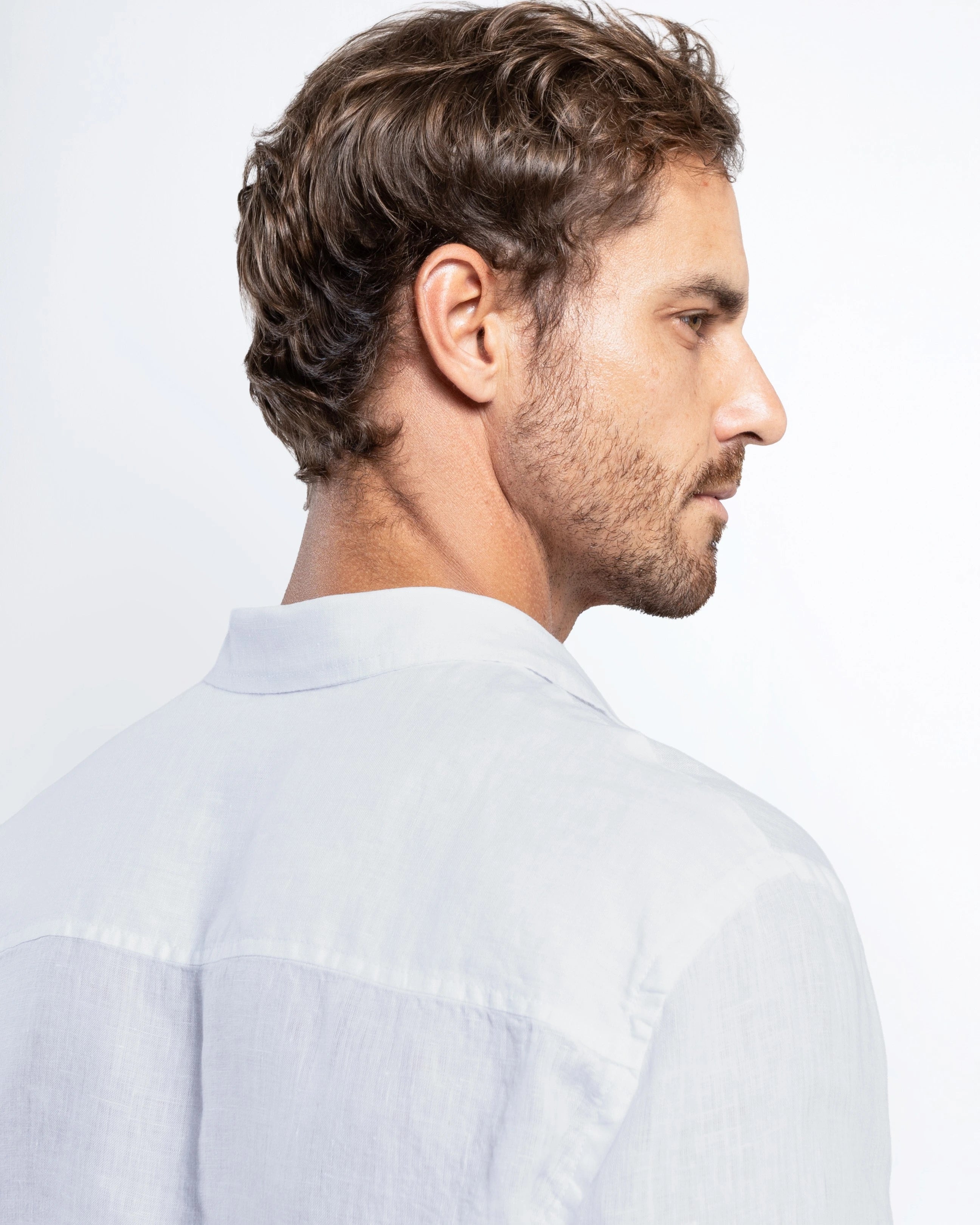 Camisa Linho Italiano Greece Manga Curta