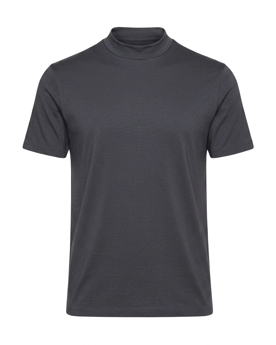Camiseta Gola Alta – Grant - Grafite