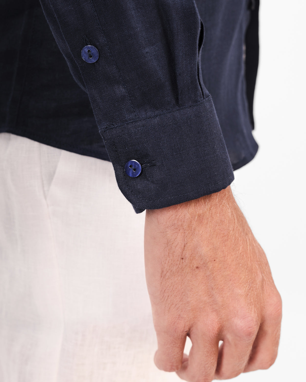 Camisa em Linho Belga Spread Collar · Flandres