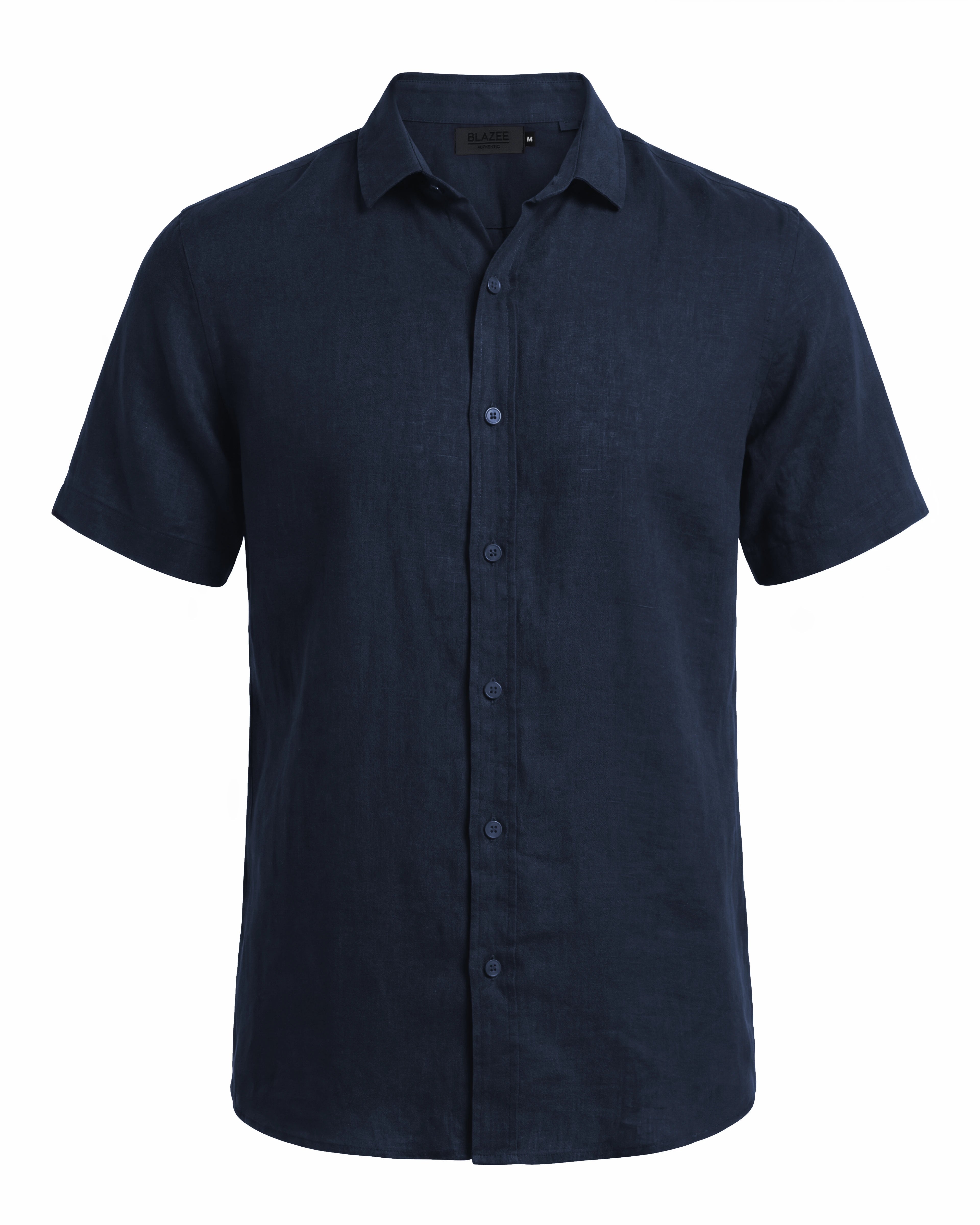 Camisa Linho Italiano Greece Manga Curta