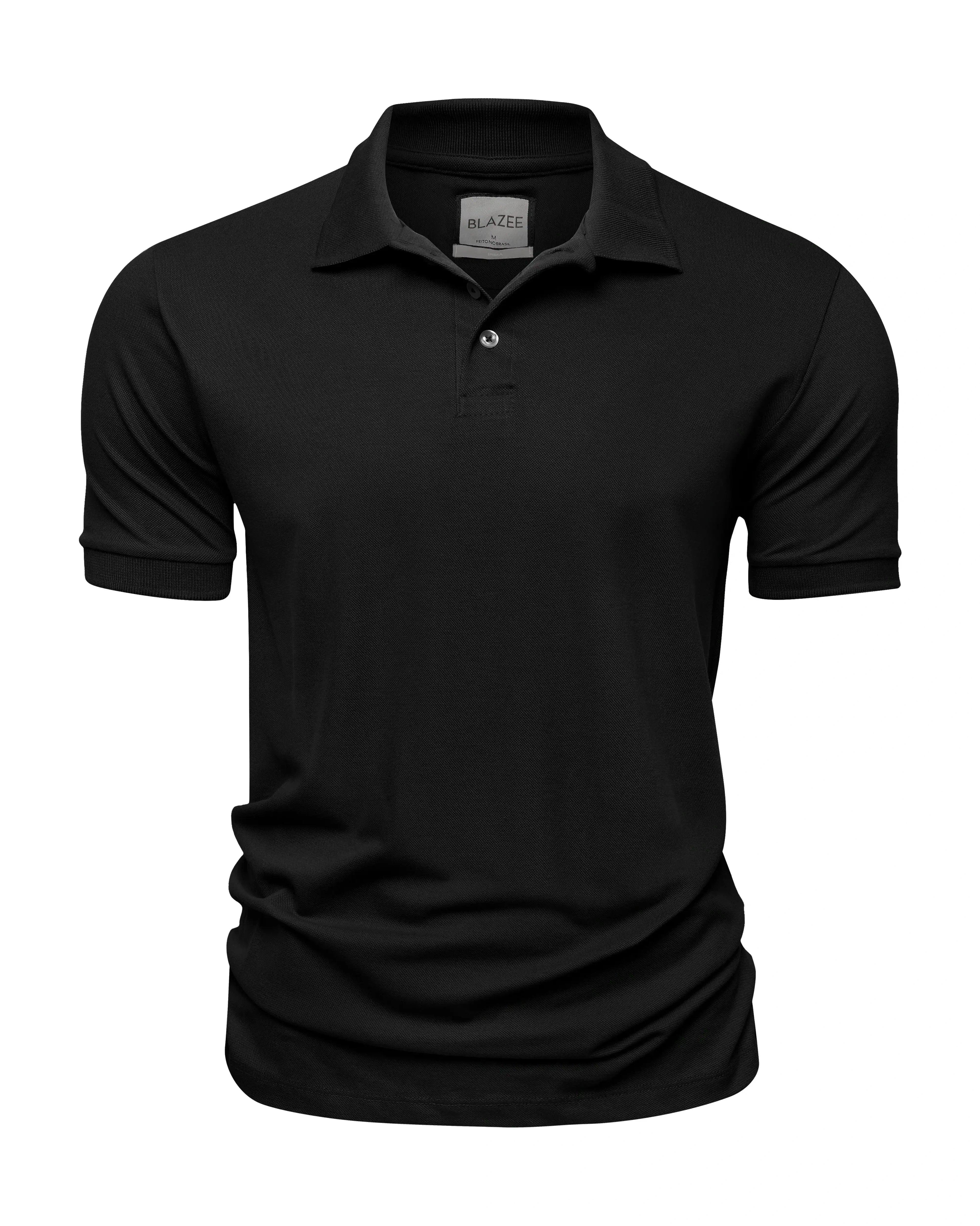 Polo Piquet Algodão Pima - Preto