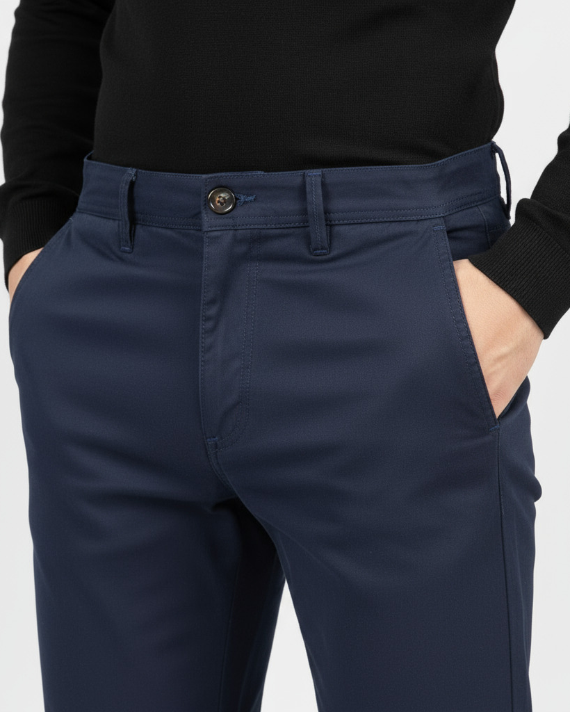 Calça Sarja com Corte Chino - Santorini