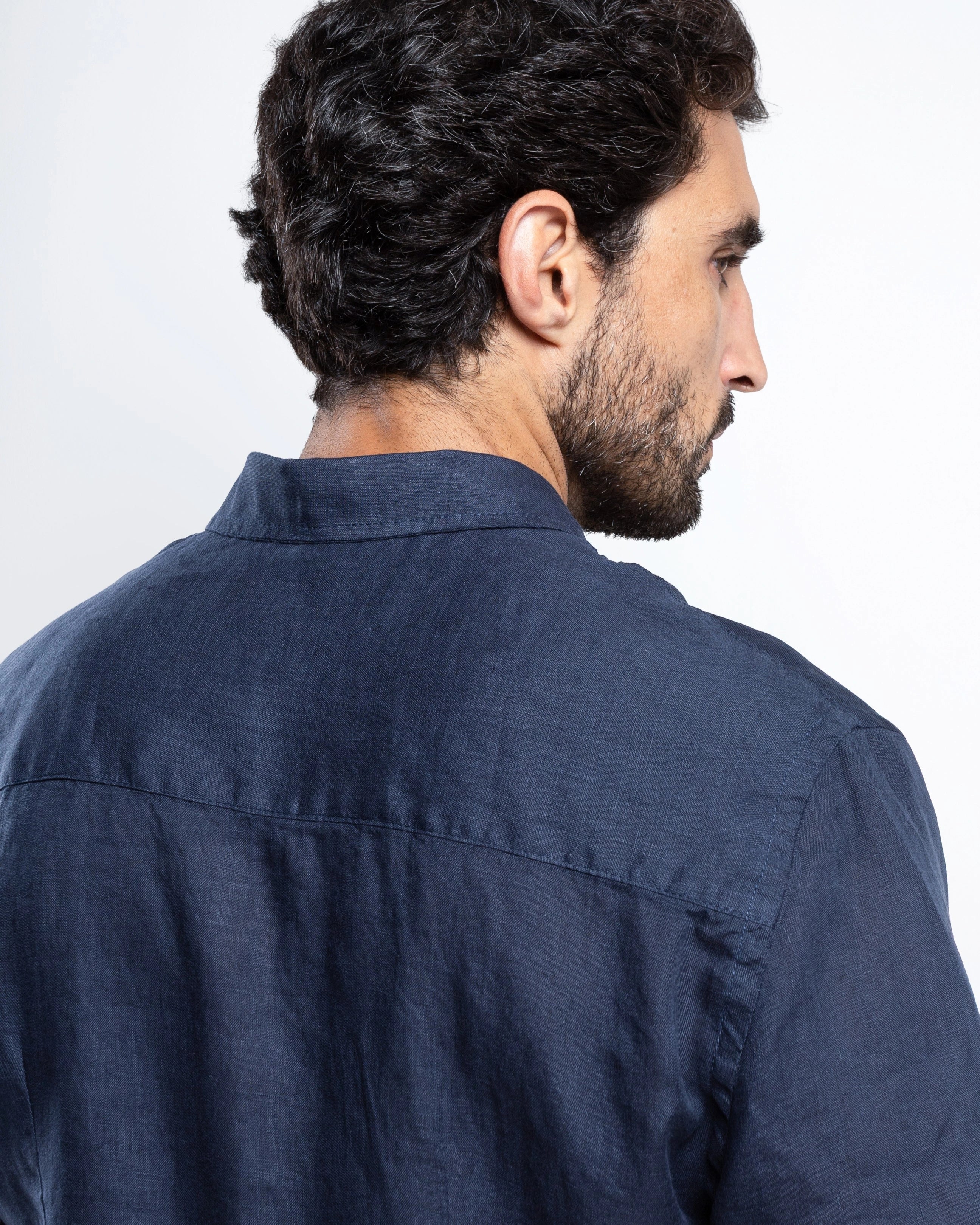 Camisa Linho Italiano Greece Manga Curta