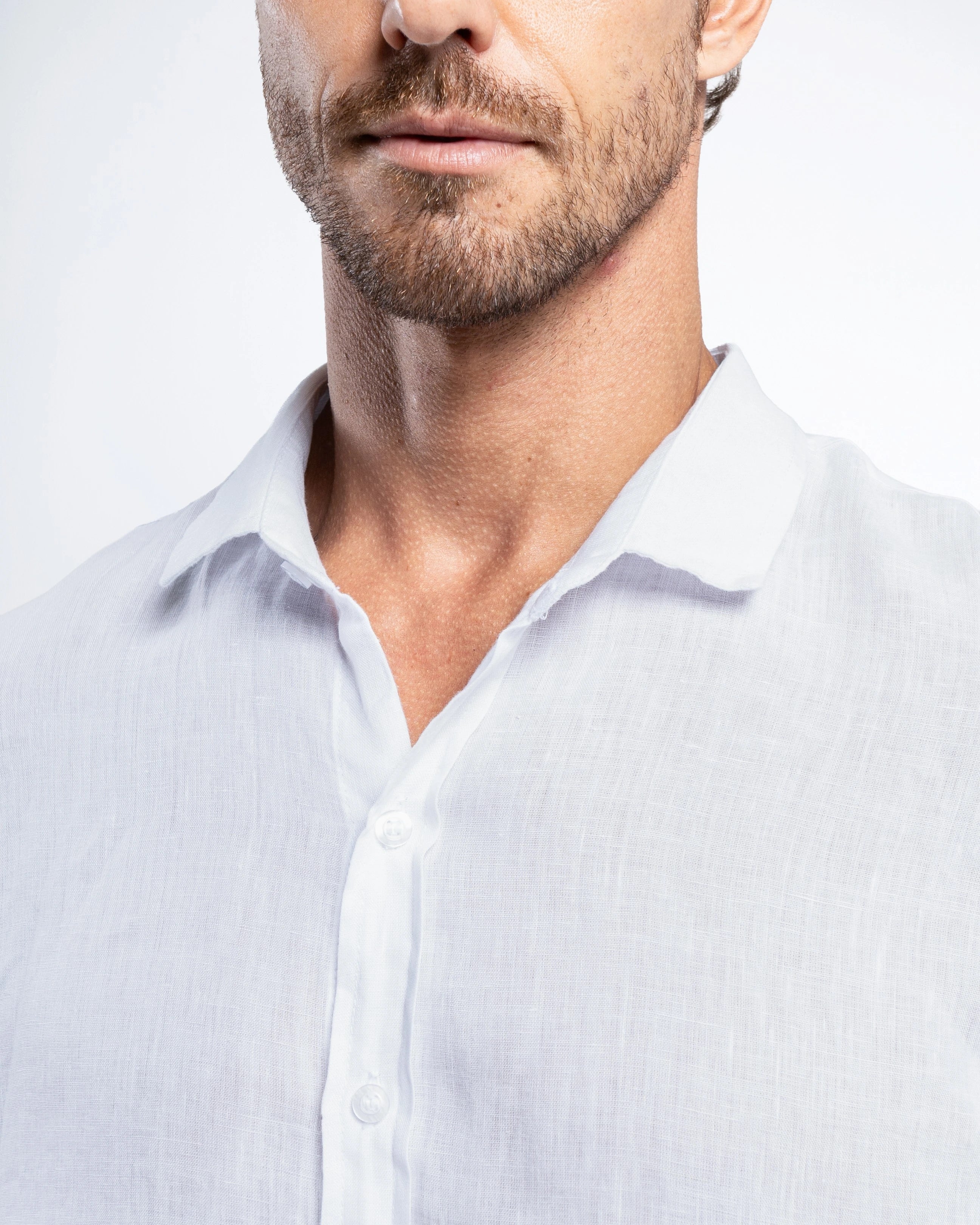 Camisa Linho Italiano Greece Manga Curta