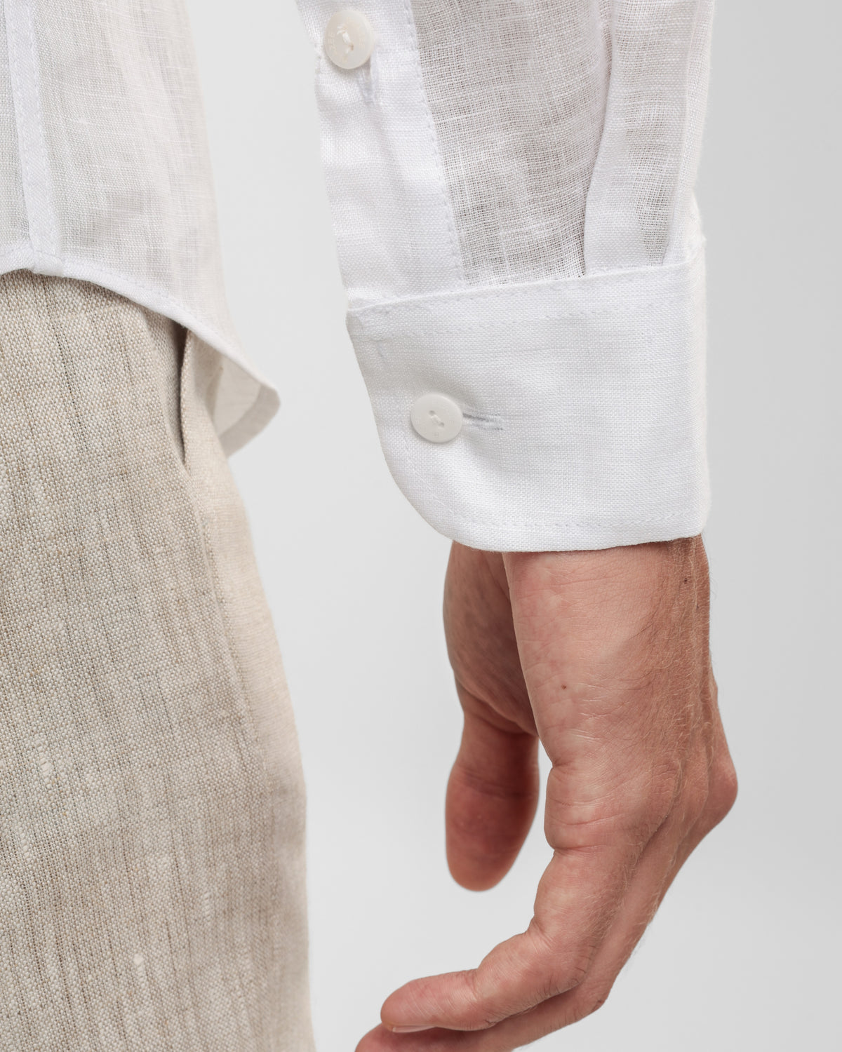 Camisa em Linho Belga Spread Collar · Flandres