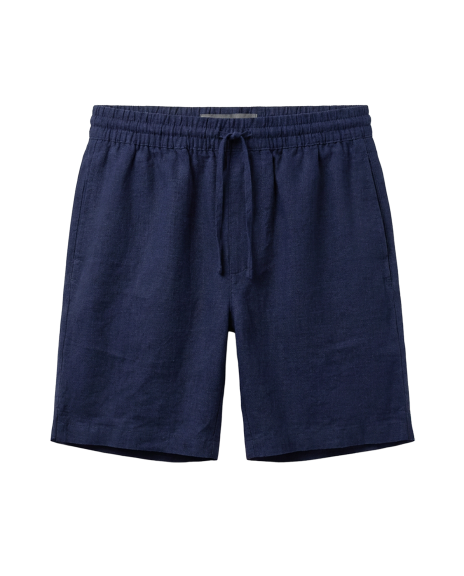 Shorts Linen Greece - Azul Marinho